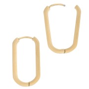 Aros oval aplanadas 25x14 mm - Acero inoxidable 304L Dorado x2