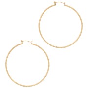 Aros redondas efecto diamante de 58 mm - Acero inoxidable 304L Dorado x2|raw }}