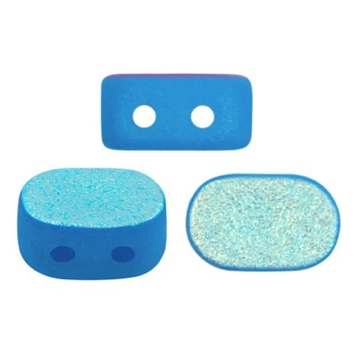 Cuentas de cristal Lipsi® de Puca® 4x6 mm - Capri Blue Light Mat AB x10g