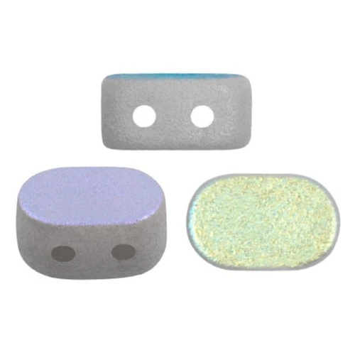 Cuentas de cristal Lipsi® de Puca® 4x6 mm - Grey Light Mat AB x10g