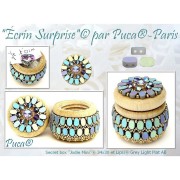 Cuentas de cristal Lipsi® de Puca® 4x6 mm - Dark Grey Light Mat AB x10g