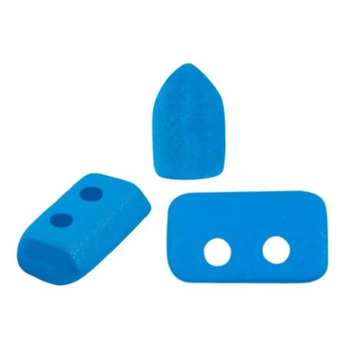 Cuentas de cristal Piros® by Puca® 2x5 mm - Capri Blue Light Mat x10g