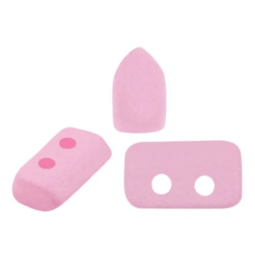 Cuentas de cristal Piros® by Puca® 2x5 mm - Pink Light Mat x10g