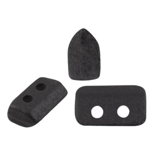 Cuentas de cristal Piros® by Puca® 2x5 mm - Dark Grey Light Mat x10g