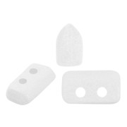 Cuentas de cristal Piros® by Puca® 2x5 mm - Blanco Claro Mate x10g