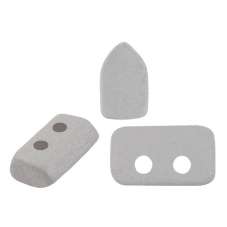 Cuentas de cristal Piros® by Puca® 2x5 mm - Gris Claro Mate x10g