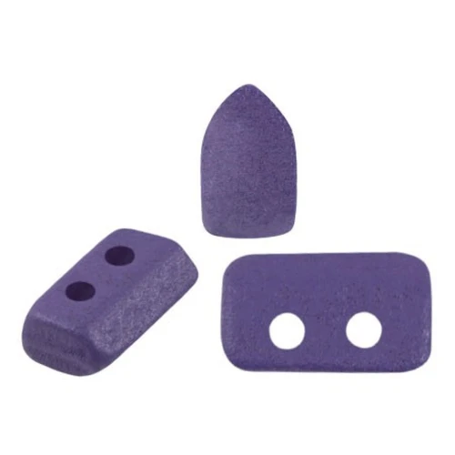 Cuentas de cristal Piros® by Puca® 2x5 mm - Dark Violet Light Mat x10g