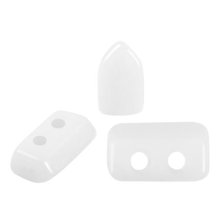 Cuentas de cristal Piros® by Puca® 2x5 mm - Opaque White x10g