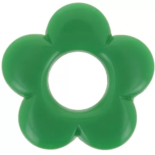 Colgante flor de resina opaca 21 mm - Verde abeto x1