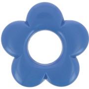 Colgante flor 21 mm en resina opaca - Azul x1