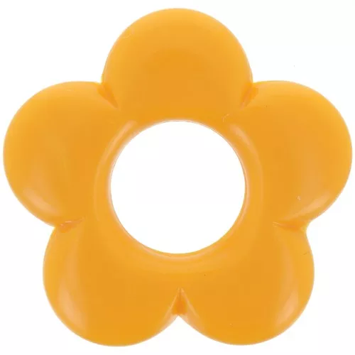 Colgante flor 21 mm en resina opaca - Mandarina x1