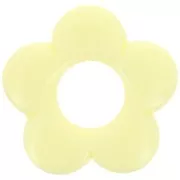 Amarillo claro - Colgante flor 21 mm en resina opaca - Amarillo pálido x1 Colgante flor 21 mm en resina opaca - Amarillo pálido x1