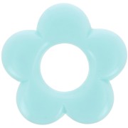 Colgante flor 21 mm en resina opaca - Azul pastel x1|raw }}