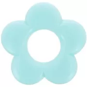Azul Pastel - Colgante flor 21 mm en resina opaca - Azul pastel x1 Colgante flor 21 mm en resina opaca - Azul pastel x1