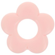 Colgante flor 21 mm en resina opaca - Rosa claro x1