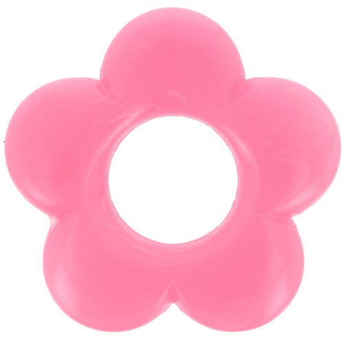 Colgante flor 21 mm en resina opaca - Rosa brillante jaspeado x1