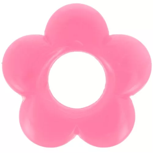 Colgante flor 21 mm en resina opaca - Rosa brillante jaspeado x1
