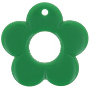 Colgante flor 35 mm en resina opaca - Verde abeto x1|raw }}