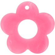 Colgante flor 35 mm en resina opaca - Rosa brillante jaspeado x1|raw }}