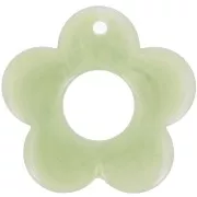 Colgante - Dije - Pendentif fleur 35 mm en résine translucide - Lichen marbré x1 Pendentif fleur 35 mm en résine translucide - Lichen marbré x1