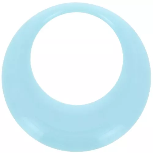 Colgante redondo calado de resina opaca 44 mm - Azul pastel x1