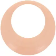 Peach - Colgante redondo calado de resina opaca 44 mm - Melocotón x1 Colgante redondo calado de resina opaca 44 mm - Melocotón x1