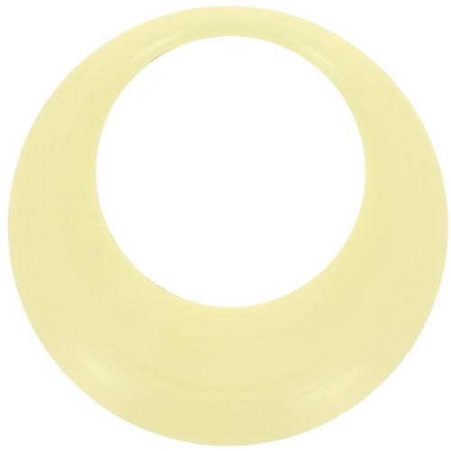 Colgante redondo calado de resina opaca 44 mm - Amarillo pálido x1