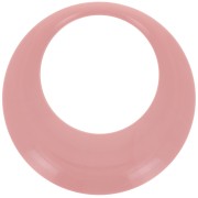 Colgante redondo calado de resina opaca 44 mm - Rosa salmón x1