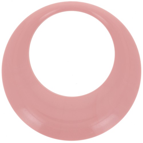 Colgante redondo calado de resina opaca 44 mm - Rosa salmón x1