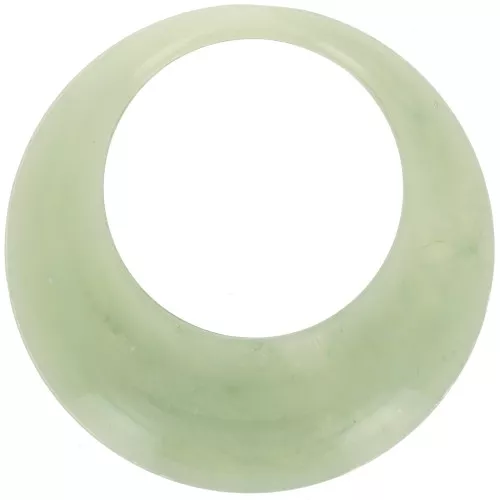 Colgante redondo hueco de resina translúcida 44 mm - Liquen jaspeado x1