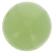 Cuentas redondas de 14 mm en resina translúcida - Verde almendra x6