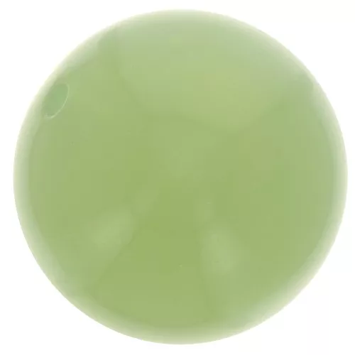 Cuentas redondas de 14 mm en resina translúcida - Verde almendra x6