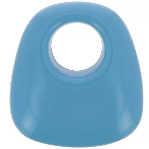 Colgante trapecio de resina opaca 23x21 mm - Azul x1