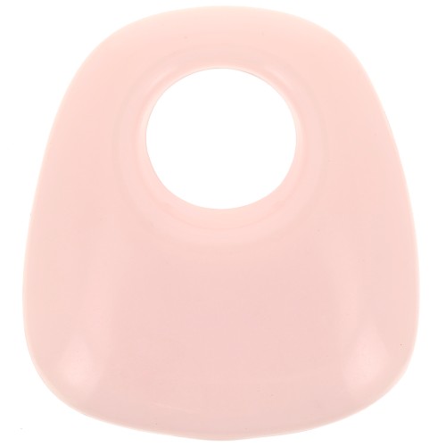 Colgante trapecio de resina opaca 23x21 mm - Rosa claro x1