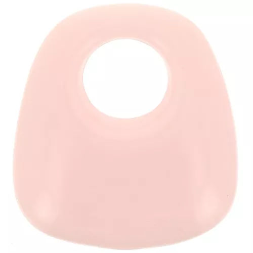 Colgante trapecio de resina opaca 23x21 mm - Rosa claro x1
