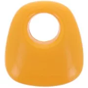 Colgante trapecio resina opaca 23x21 mm - Mandarina x1