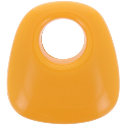 Colgante trapecio resina opaca 23x21 mm - Mandarina x1