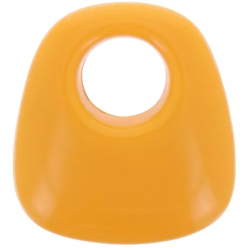 Colgante trapecio resina opaca 23x21 mm - Mandarina x1