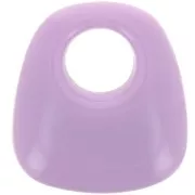 Colgante trapecio de resina opaca 23x21 mm - Violeta claro x1