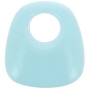 Colgante trapecio de resina opaca 23x21 mm - Azul pastel x1