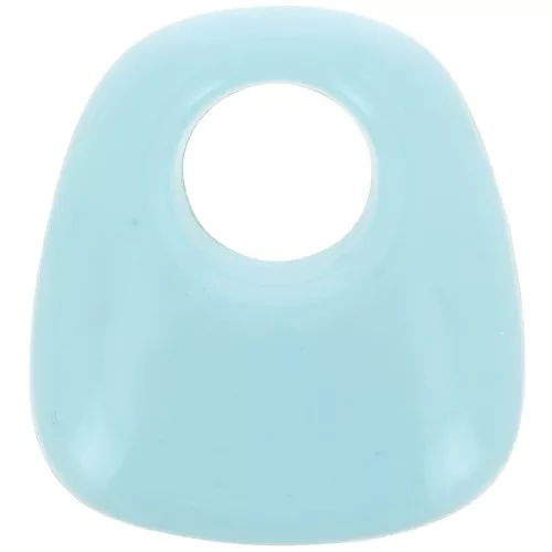 Colgante trapecio de resina opaca 23x21 mm - Azul pastel x1