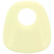 Colgante trapecio de resina opaca 23x21 mm - Amarillo pálido x1