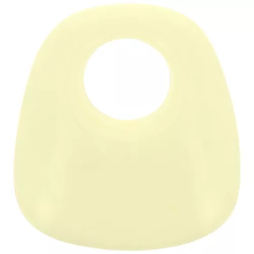 Colgante trapecio de resina opaca 23x21 mm - Amarillo pálido x1