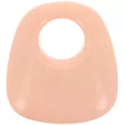 Peach - Pendentif trapèze en résine opaque 23x21 mm - Peach x1 Pendentif trapèze en résine opaque 23x21 mm - Peach x1