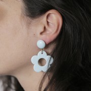 Cabujón redondo de 14 mm en resina opaca - Amarillo pálido x1