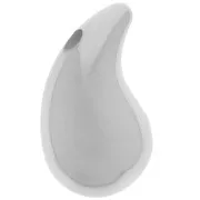 Colgante acrílico gota redonda 31x17 mm - Plata x1