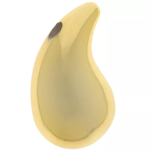 Colgante acrílico gota redonda 31x17 mm - Oro x1