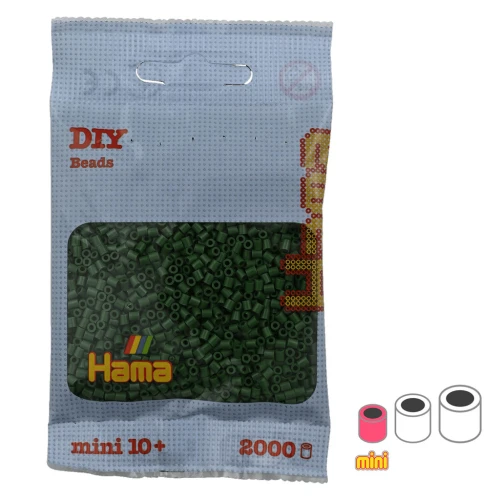Perlas de planchar Hama MINI 2,5 mm - Verde bosque (n°102) x2000