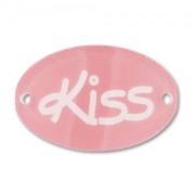 Entrepieza ovalada Kiss 2 agujeros 35x22 mm Rosa x1|raw }}