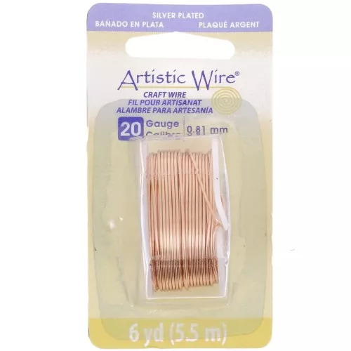 Alambre de Cobre Artístico 0.81 mm - Plateado anti-desgaste x5.5m
